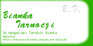 bianka tarnoczi business card